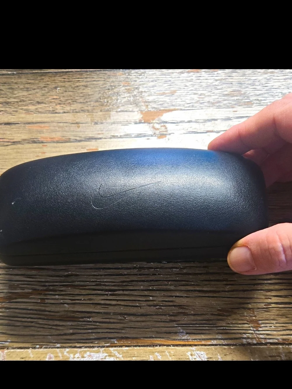 Nike Black Sunglasses Case with Subtle Embossed Swoosh